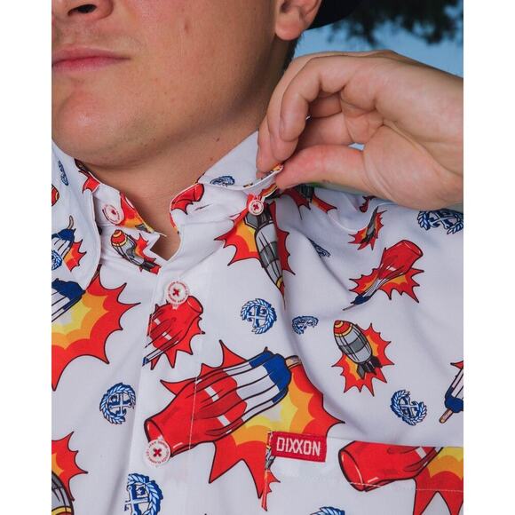 NWT Dixxon Flannel Co Party Button Up Shirts - Bombs Away - Men's Size Medium - Picture 4 of 6